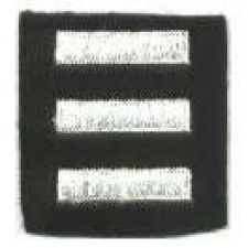 Service Bars - White on Black Felt - 1" X 1/4"